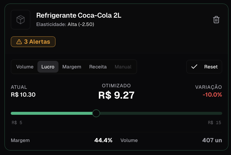 Simulador de cenários com sliders